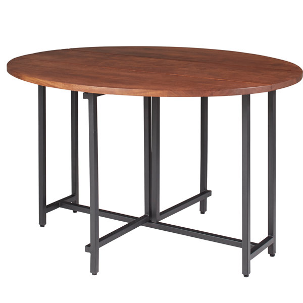 Foundry Select Numan Drop Leaf Iron Trestle Dining Table Wayfair
